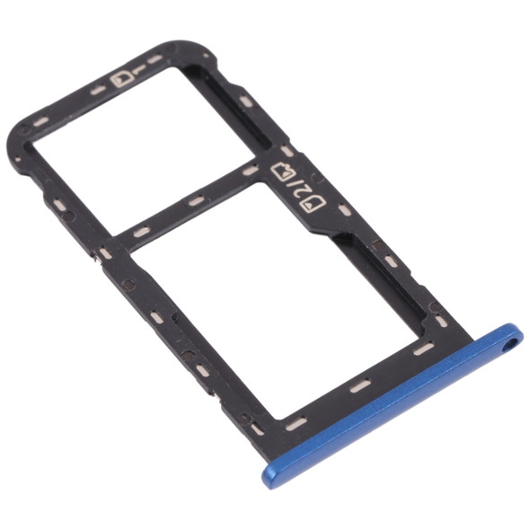 SIM Card Tray + Micro SD Card Tray for ZTE Blade A51 (Blue)