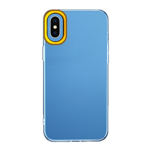Transparent Silicone Case For iPhone XS Max(Brown and Yellow)