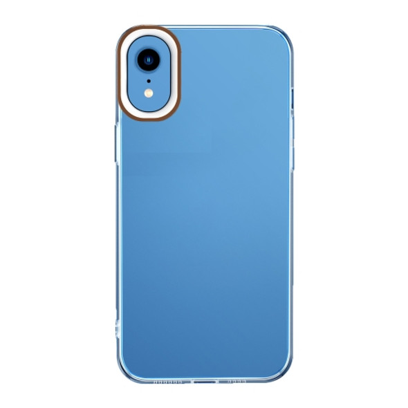 Transparent Silicone Case For iPhone XR(Brown and White)