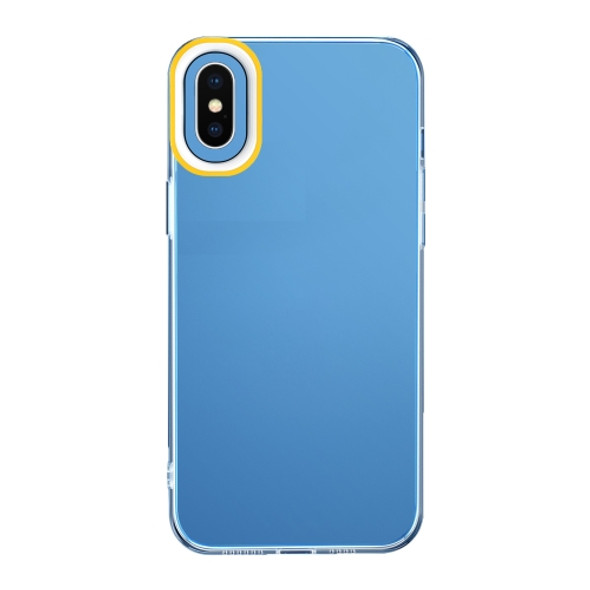 Transparent Silicone Case For iPhone XS Max(Yellow and White)