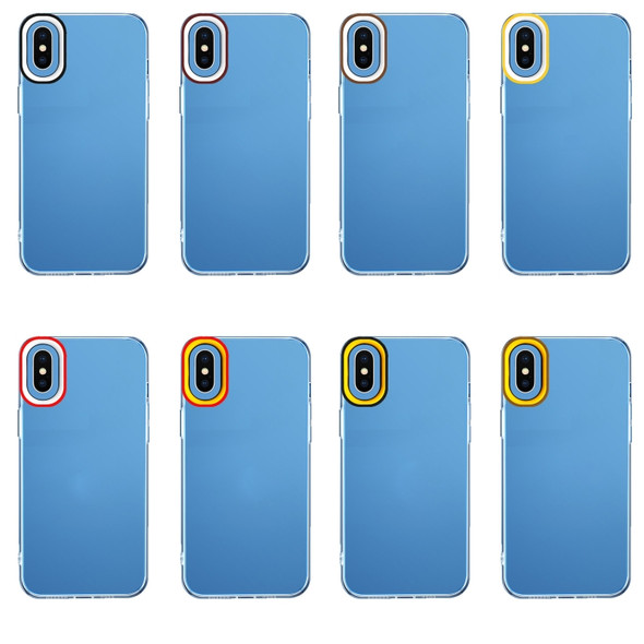 Transparent Silicone Case For iPhone XS Max(Yellow and White)