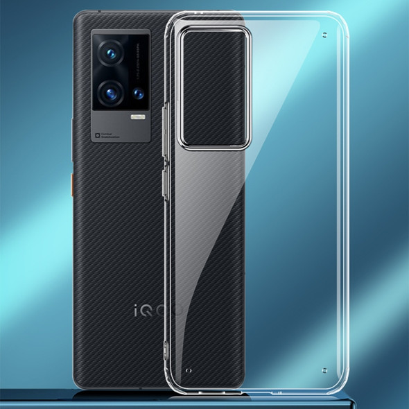 For vivo iQOO 8 wlons Ice Crystal PC + TPU Phone Case(Transparent Black)