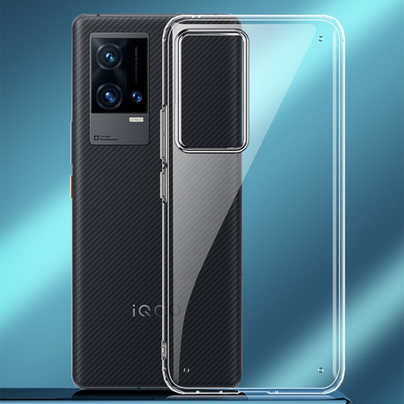 For vivo iQOO 8 Pro wlons Ice Crystal PC + TPU Phone Case(Transparent Black)