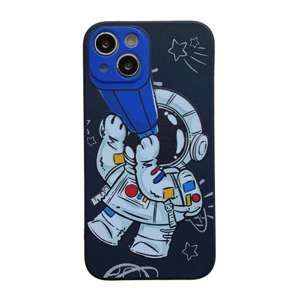 Aerospace Pattern TPU Phone Case For iPhone 11 Pro(Astronaut Blue)