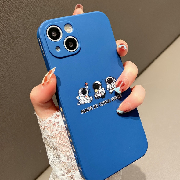 Aerospace Pattern TPU Phone Case For iPhone 11 Pro(Astronaut Buddy Blue)