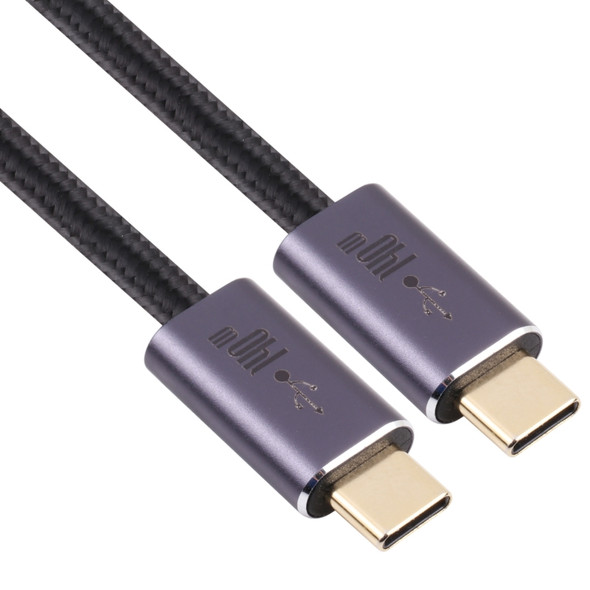 140W USB 2.0 USB-C / Type-C Male to USB-C / Type-C Male Braided Data Cable, Cable Length:1m(Black)