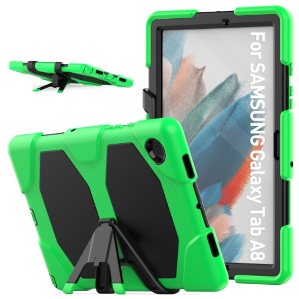 For Samsung Galaxy Tab A8 10.5 2021 X200 / X205 Colorful Silicon + PC Tablet Case(Green)