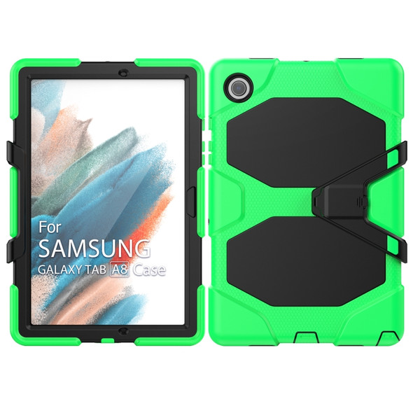 For Samsung Galaxy Tab A8 10.5 2021 X200 / X205 Colorful Silicon + PC Tablet Case(Green)