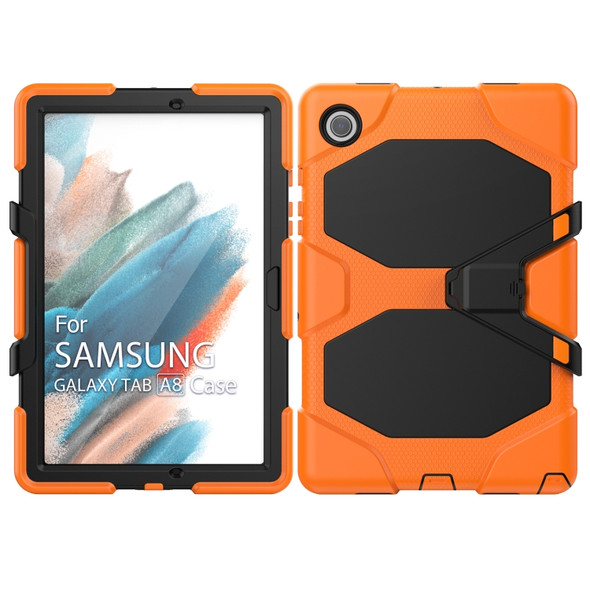 For Samsung Galaxy Tab A8 10.5 2021 X200 / X205 Colorful Silicon + PC Tablet Case(Orange)