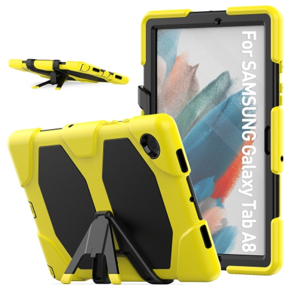 For Samsung Galaxy Tab A8 10.5 2021 X200 / X205 Colorful Silicon + PC Tablet Case(Yellow)