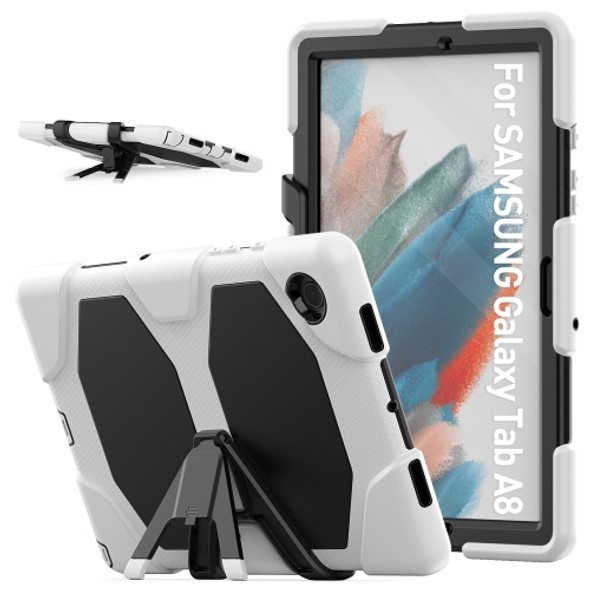 For Samsung Galaxy Tab A8 10.5 2021 X200 / X205 Colorful Silicon + PC Tablet Case(White)