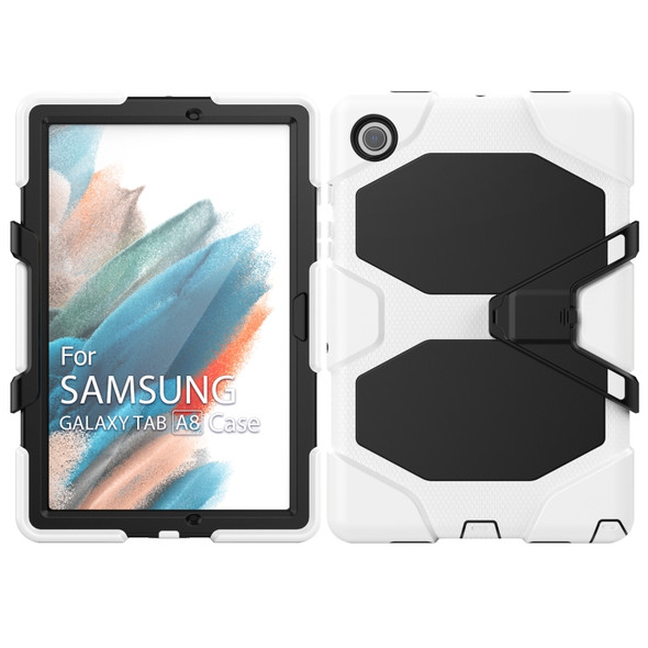 For Samsung Galaxy Tab A8 10.5 2021 X200 / X205 Colorful Silicon + PC Tablet Case(White)