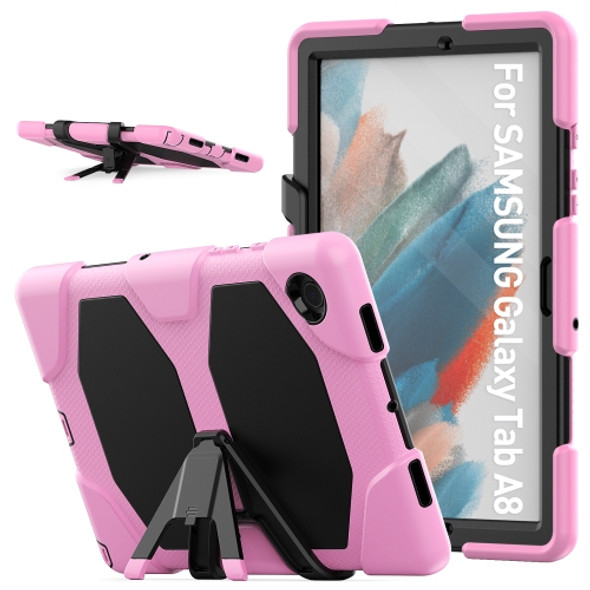For Samsung Galaxy Tab A8 10.5 2021 X200 / X205 Colorful Silicon + PC Tablet Case(Pink)