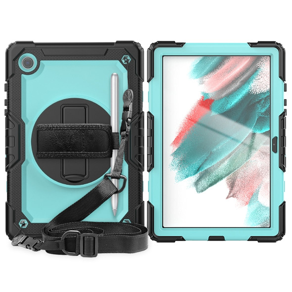 For Samsung Galaxy Tab A8 10.5 2021 X200 / X205 Silicone + PC Tablet Case(Light Blue + Black)