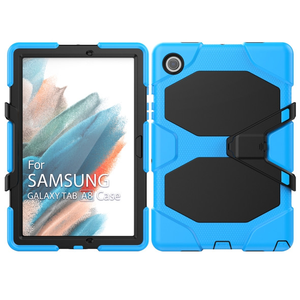 For Samsung Galaxy Tab A8 10.5 2021 X200 / X205 Colorful Silicon + PC Tablet Case(Light Blue)