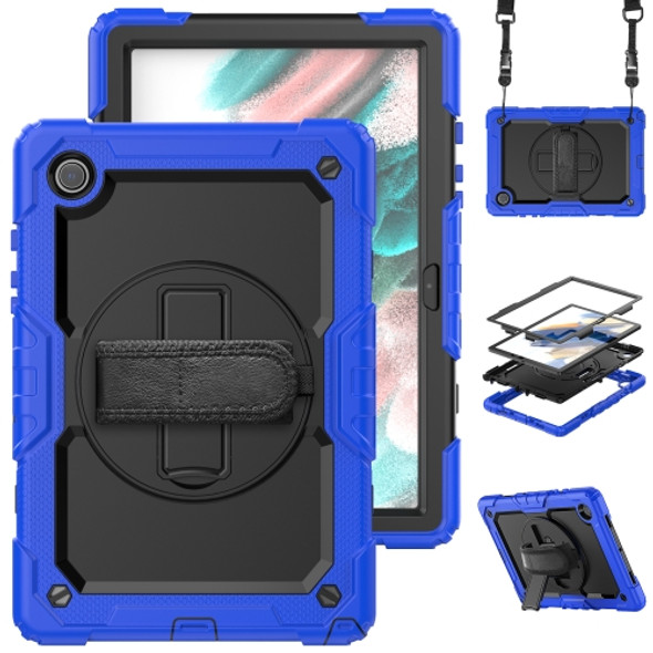 For Samsung Galaxy Tab A8 10.5 2021 X200 / X205 Silicone + PC Tablet Case(Black + Blue)
