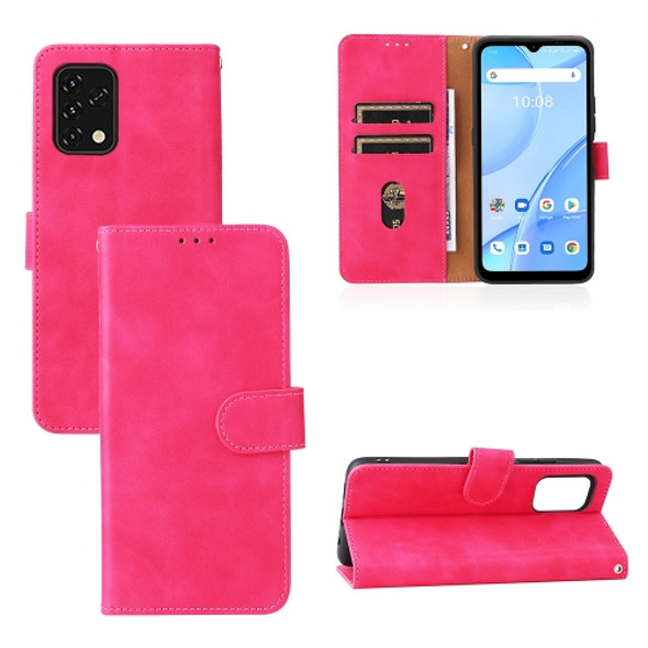 For Umidigi Power 5S Skin Feel Magnetic Buckle Calf Texture PU Phone Case(Rose Red)