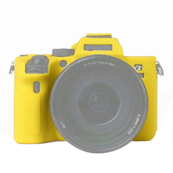 Soft Silicone Protective Case for Sony A7 IV / A7M4 / A7R4 (Yellow)
