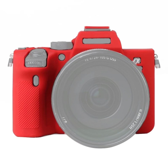 Soft Silicone Protective Case for Sony A7 IV / A7M4 / A7R4 (Red)
