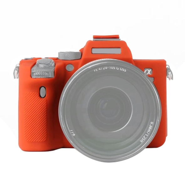 Soft Silicone Protective Case for Sony A7 IV / A7M4 / A7R4 (Orange)