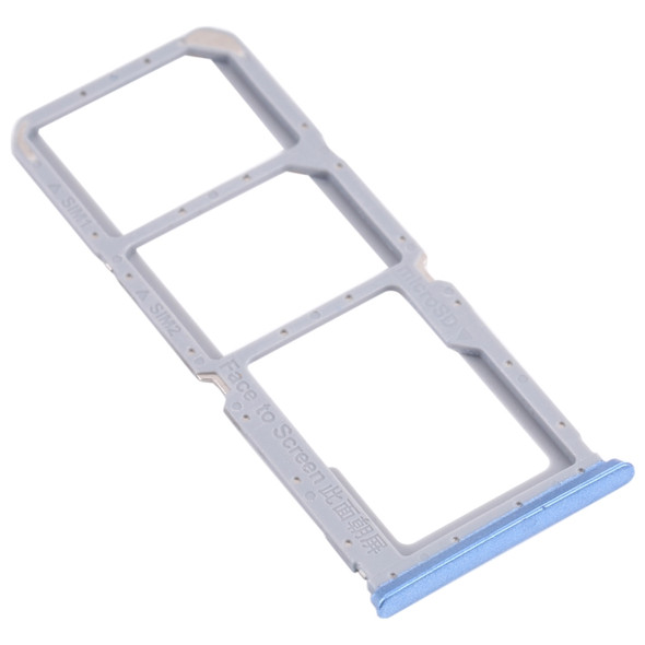 SIM Card Tray + SIM Card Tray + Micro SD Card Tray for OPPO A16 / A16S CPH2269 CPH2271 (Blue)