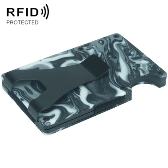 RFID Anti-Degaussing Resin Ultra-Thin Card Holder(Black)