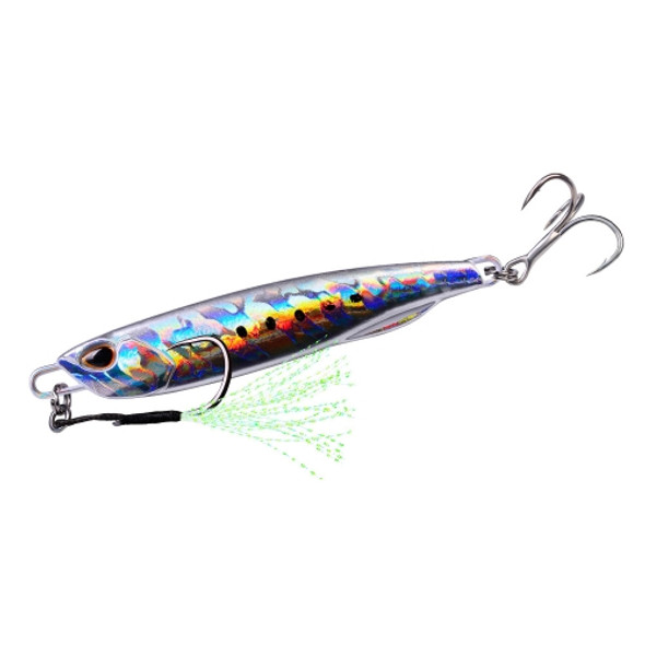 3 PCS PROBEROS LF103 Simulation Metal Sea Fishing Bait, Specification: 50g(G With Hook)