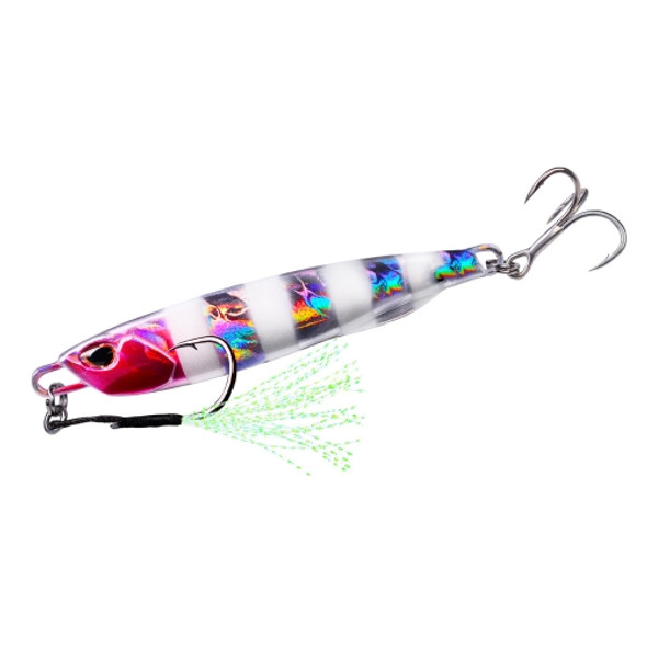 3 PCS PROBEROS LF103 Simulation Metal Sea Fishing Bait, Specification: 30g(C Luminous With Hook)