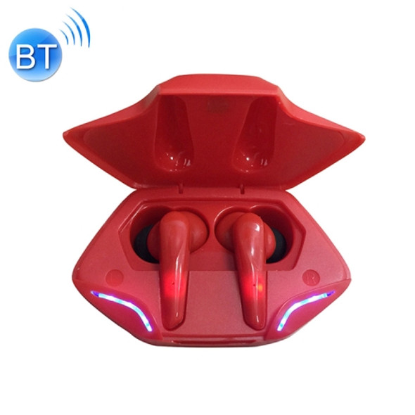 TWS-G11 Bluetooth 5.0 Low Latency TWS Stereo Gaming Earphone with Cool LED(Red)