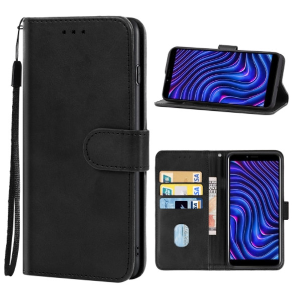 Leather Phone Case For BLU C5 Max(Black)