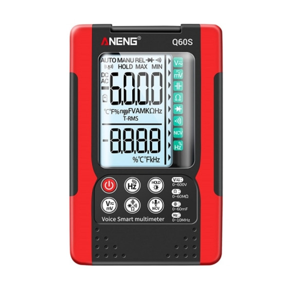 ANENG Automatic Intelligent High Precision Digital Multimeter, Specification: Q60s Voice Control(Red)