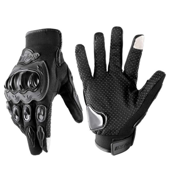 BSDDP RH-A0107 Motorcycle Riding Anti-Fall Full Finger Gloves, Size: L(Black)