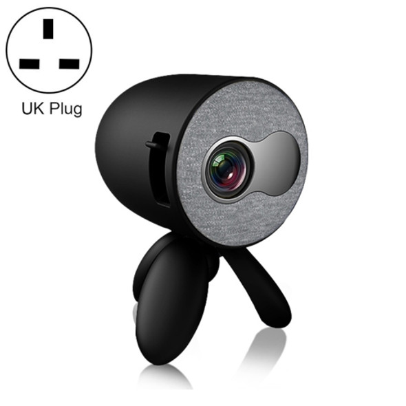 YG220 Basic Version Children Projector Mini LED Portable Home Speaker Projector, Plug Type:UK Plug(Black)