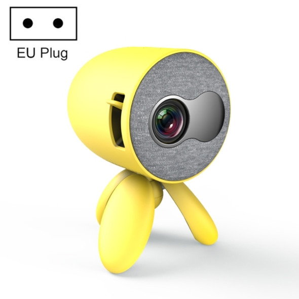 YG220 Basic Version Children Projector Mini LED Portable Home Speaker Projector, Plug Type:EU Plug(Yellow)