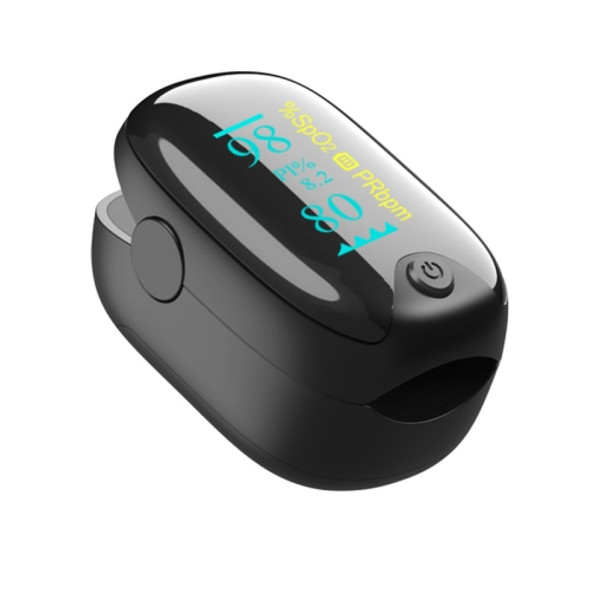 AD901 Finger Clip Oximeter Pulse Heart Rate Monitoring Monitor, Shape: OLED(Black)