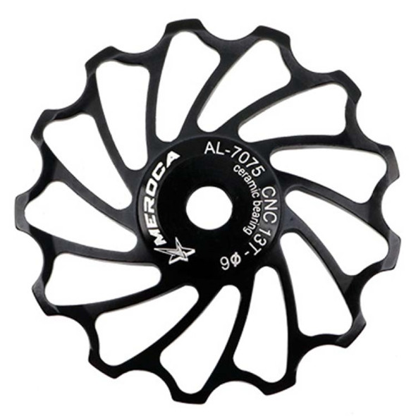 MEROCA Ceramic Bearing Mountain Bike Guide Wheel(13T Black)