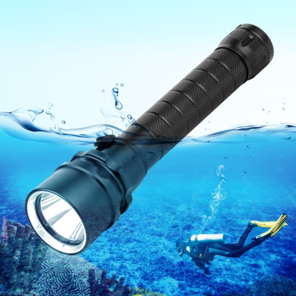 PULUZ 1000LM Aluminum Alloy 50m Depth Diving LED Flashlight Cold White Light Torch Light