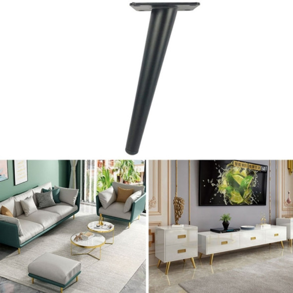 LH-ZT-0001 Cone Round Tube Furniture Support Legs, Style: Oblique Cone Height 35cm(Matte Black)