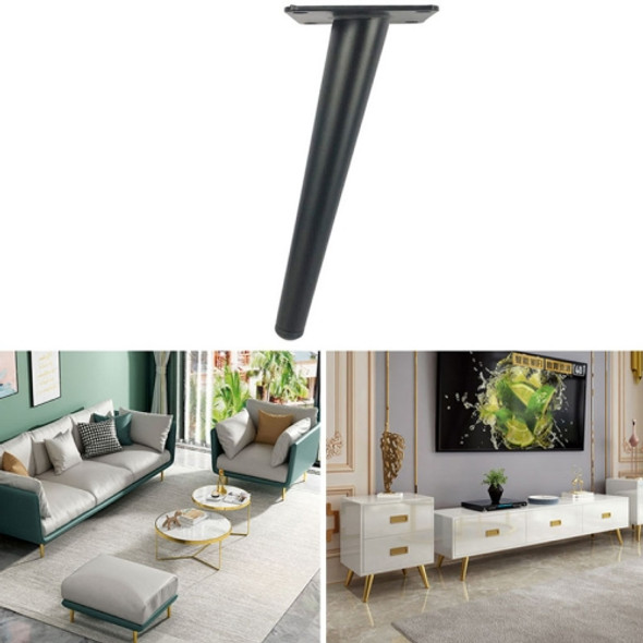 LH-ZT-0001 Cone Round Tube Furniture Support Legs, Style: Oblique Cone Height 20cm(Matte Black)