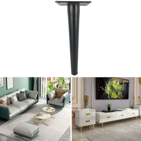 LH-ZT-0001 Cone Round Tube Furniture Support Legs, Style: Straight Cone Height 30cm(Matte Black)