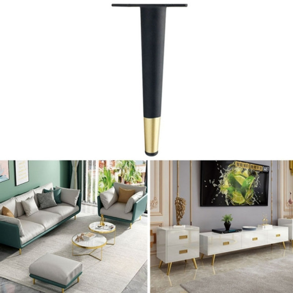 LH-ZT-0001 Cone Round Tube Furniture Support Legs, Style: Straight Cone Height 17cm(Black Gold)