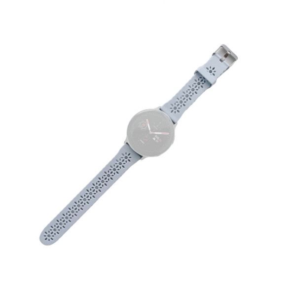 For Samsung Galaxy Watch 3 41mm Silicone Hollowed-Out Printed Strap(Grey)