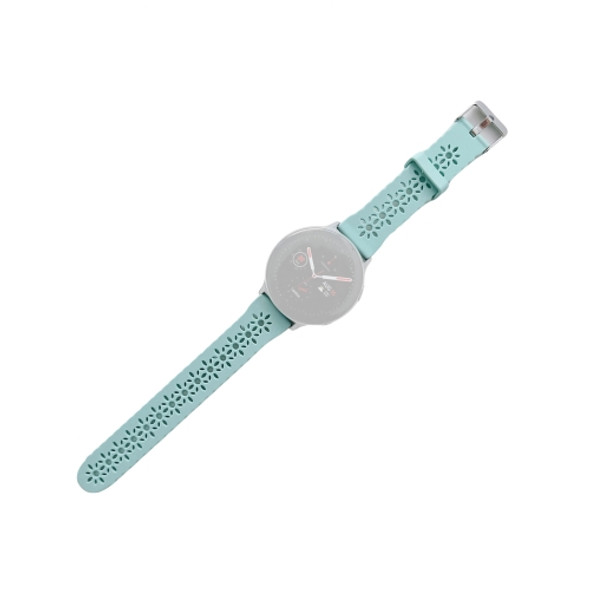 For Samsung Galaxy Watch4 44mm Silicone Hollowed-Out Printed Strap(Ice Sea Color)