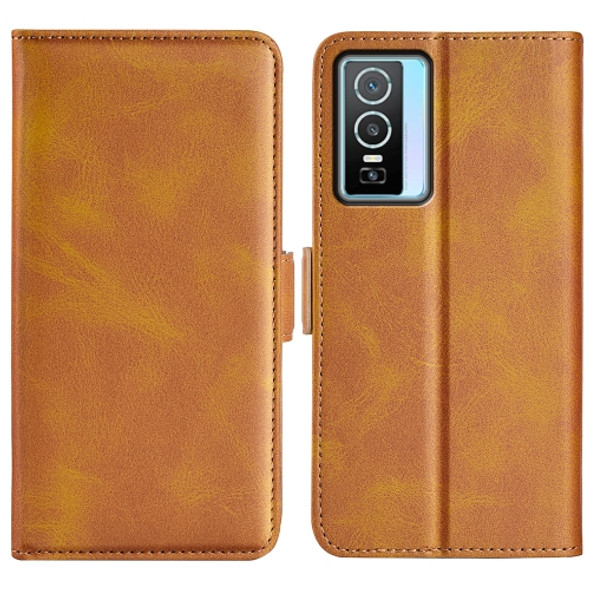 For vivo Y76 5G / Y76S 5G / Y74S Dual-side Magnetic Buckle Leather Case(Yellow)