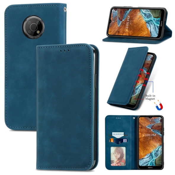 For Nokia G300 Retro Skin Feel Magnetic Horizontal Flip Leather Phone Case(Blue)