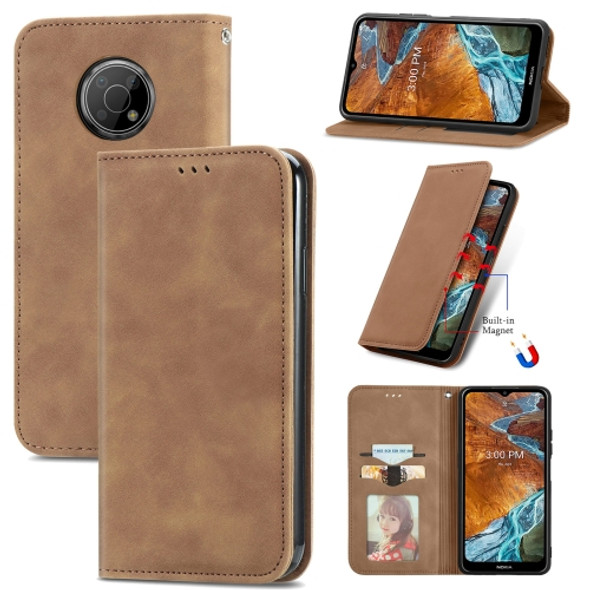 For Nokia G300 Retro Skin Feel Magnetic Horizontal Flip Leather Phone Case(Brown)