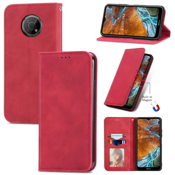 For Nokia G300 Retro Skin Feel Magnetic Horizontal Flip Leather Phone Case(Red)