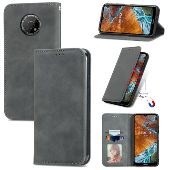 For Nokia G300 Retro Skin Feel Magnetic Horizontal Flip Leather Phone Case(Grey)