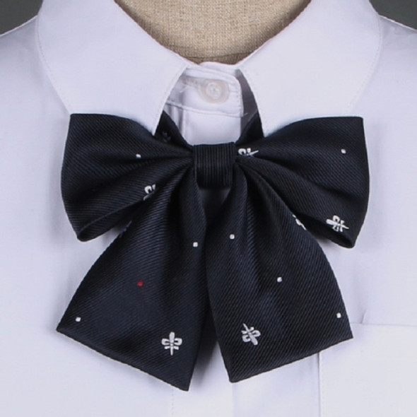 Jacquard Pattern Embroidered Uniform Bow Tie Clothes Accessories(Dark Cyanopathy)