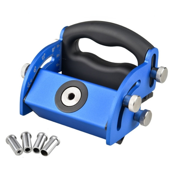 Aluminum Alloy Woodworking Inclined Hole Locator Punching Locator(Blue)